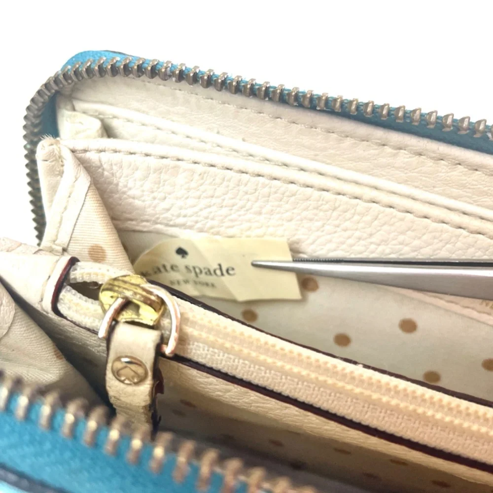 “kate spade” Turquoise Saffiano Leather “Lacey” Wallet, WLRU1689B - Picture 6 of 13